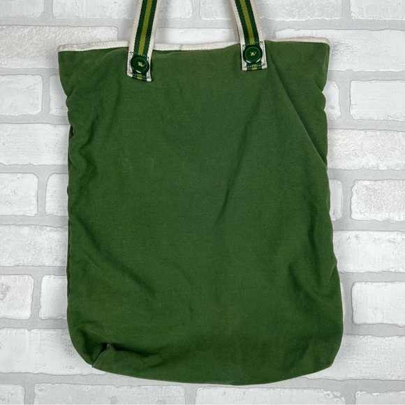 American Eagle Embroidered Everyday Tote Bag - Green w/Internal Zippered Pocket - Picture 7 of 8